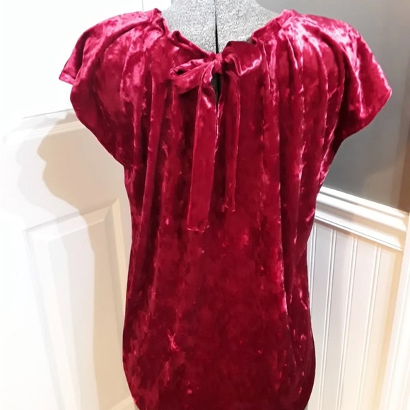 chic boho halloween velvet top, bow tie in the back vixen pink style - Picture 3 of 10